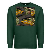 Sports Green cactus camouflage school bus seamless pattern Premium Sweatshirt - BundleAndBundleShop