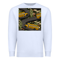 White cactus camouflage school bus seamless pattern Premium Sweatshirt - BundleAndBundleShop