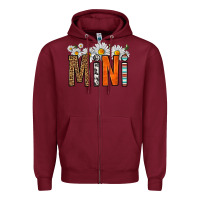 Burgundy western daisies mini Zipper Hoodie - HRA Design Shop