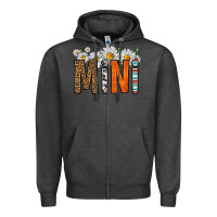 Charcoal Heather western daisies mini Zipper Hoodie - HRA Design Shop