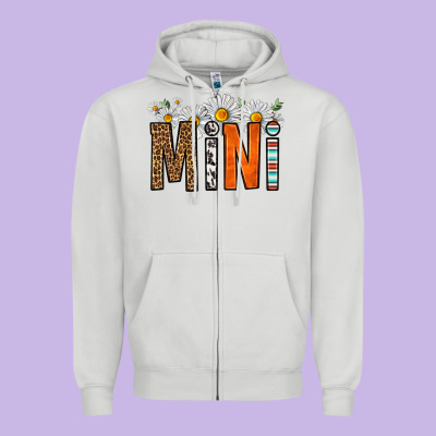 Western Daisies Mini Zipper Hoodie Designed By Hra Design Shop