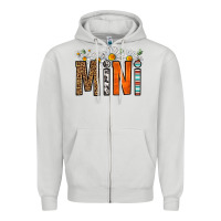 Dove Grey western daisies mini Zipper Hoodie - HRA Design Shop