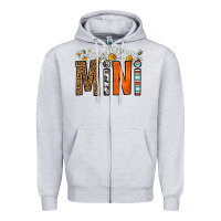 Heather Grey western daisies mini Zipper Hoodie - HRA Design Shop