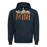 Navy western daisies mini Zipper Hoodie - HRA Design Shop