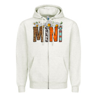 Oatmeal Heather western daisies mini Zipper Hoodie - HRA Design Shop