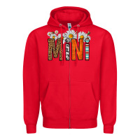 Red western daisies mini Zipper Hoodie - HRA Design Shop