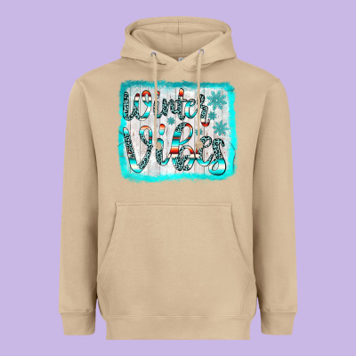 Winter Vibes Heavyweight Hoodie Designed By Jahusdesignshop