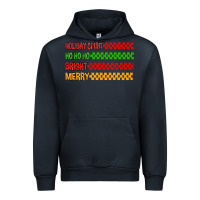 Navy holiday spirit hohoho bright merry Urban Hoodie - MaliasSmallBusiness