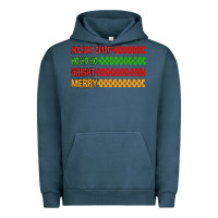 Pigment Midnight Navy holiday spirit hohoho bright merry Urban Hoodie - MaliasSmallBusiness