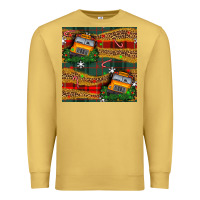 Antique Gold christmas school bus seamless pattern Premium Sweatshirt - BundleAndBundleShop
