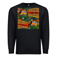 Black christmas school bus seamless pattern Premium Sweatshirt - BundleAndBundleShop