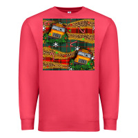 Cardinal christmas school bus seamless pattern Premium Sweatshirt - BundleAndBundleShop