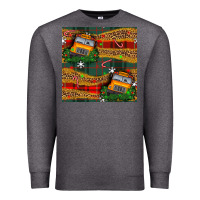 Charcoal Heather christmas school bus seamless pattern Premium Sweatshirt - BundleAndBundleShop