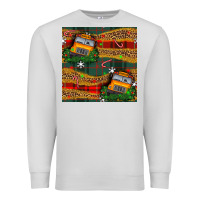 Dove Grey christmas school bus seamless pattern Premium Sweatshirt - BundleAndBundleShop