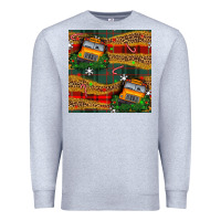 Heather Grey christmas school bus seamless pattern Premium Sweatshirt - BundleAndBundleShop