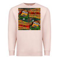 Pale Pink christmas school bus seamless pattern Premium Sweatshirt - BundleAndBundleShop