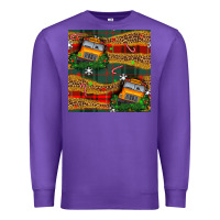 Purple christmas school bus seamless pattern Premium Sweatshirt - BundleAndBundleShop