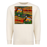 Sandshell christmas school bus seamless pattern Premium Sweatshirt - BundleAndBundleShop