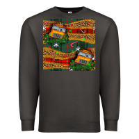 Smoke christmas school bus seamless pattern Premium Sweatshirt - BundleAndBundleShop