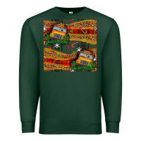 Sports Green christmas school bus seamless pattern Premium Sweatshirt - BundleAndBundleShop