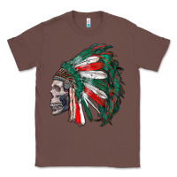 Chestnut mexican indian headdress with skull Classic Tee - RanaPortraitStore
