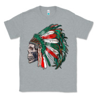 Heather Grey mexican indian headdress with skull Classic Tee - RanaPortraitStore