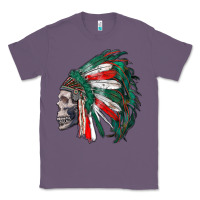 Lavender mexican indian headdress with skull Classic Tee - RanaPortraitStore