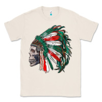 Natural mexican indian headdress with skull Classic Tee - RanaPortraitStore