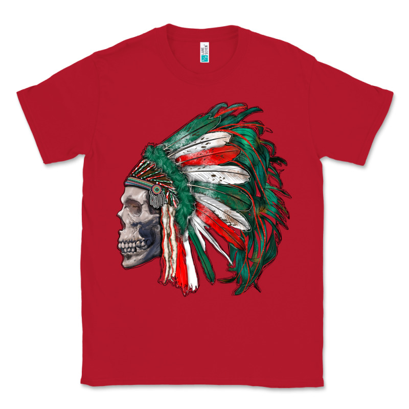 Mexican Indian Headdress With Skull Classic Tee by RanaPortraitStore | Teevron