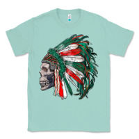 Seafoam mexican indian headdress with skull Classic Tee - RanaPortraitStore
