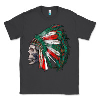 Smoke mexican indian headdress with skull Classic Tee - RanaPortraitStore