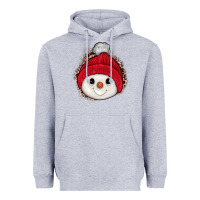 Heather Grey snowman Heavyweight Hoodie - JahusDesignShop
