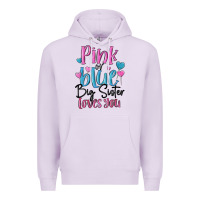 Pink Or Blue Big Sister Loves You Premium Hoodie | Teevron