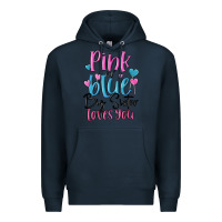 Navy pink or blue big sister loves you Premium Hoodie - MaliasSmallBusiness