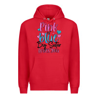 Red pink or blue big sister loves you Premium Hoodie - MaliasSmallBusiness