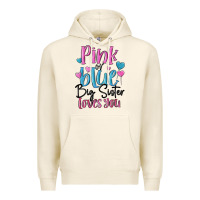Tofu pink or blue big sister loves you Premium Hoodie - MaliasSmallBusiness