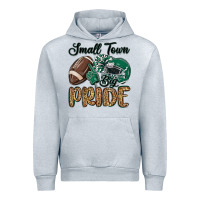 Heather Grey small town big pride green Urban Hoodie - MaliasSmallBusiness