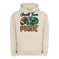 Pigment French Oak small town big pride green Urban Hoodie - MaliasSmallBusiness