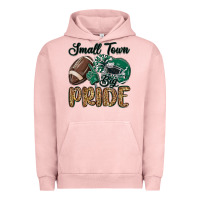 Pigment Salmon small town big pride green Urban Hoodie - MaliasSmallBusiness