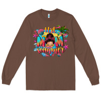 Chestnut hot mom summer with messy bun Long Sleeve Tee - texasbilliewilder