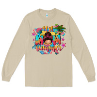 Mushroom hot mom summer with messy bun Long Sleeve Tee - texasbilliewilder