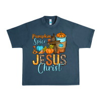 Midnight Navy Pumpkin spice and Jesus Christ Urban Heavy Tee - RanaPortraitStore