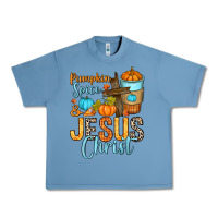 Pebble Blue Pumpkin spice and Jesus Christ Urban Heavy Tee - RanaPortraitStore