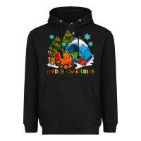 Black merry Christmas camp Heavyweight Hoodie - AdoDesignShop