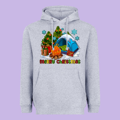 Merry Christmas Camp Heavyweight Hoodie Designed By Adodesignshop