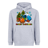 Heather Grey merry Christmas camp Heavyweight Hoodie - AdoDesignShop