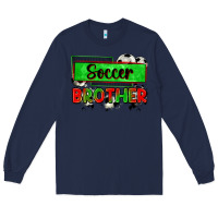 Navy soccer brother Long Sleeve Tee - Zillion Design Studio