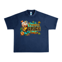 Navy Pumpkin spice junkie Urban Heavy Tee - RanaPortraitStore