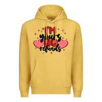Antique Gold i'm yours no refunds Premium Hoodie - MaliasSmallBusiness
