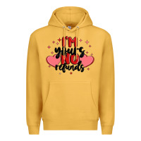 Mustard i'm yours no refunds Premium Hoodie - MaliasSmallBusiness